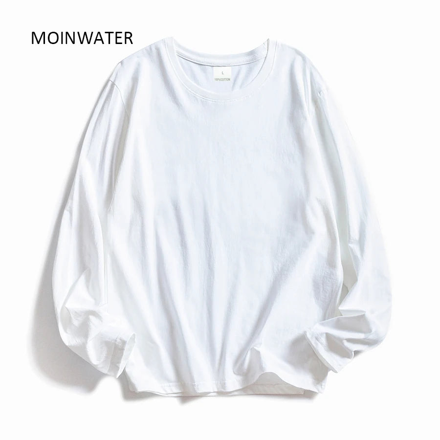 MOINWATER Women O-neck Long Sleeve T shirts