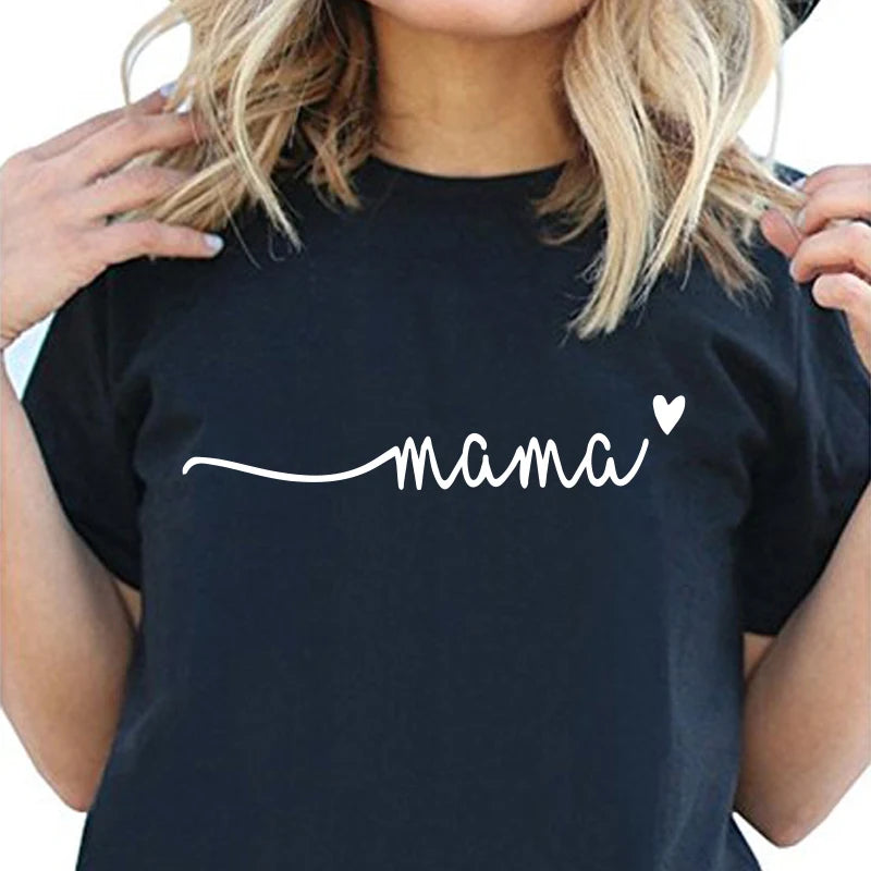 Kawaii women t-shirts summer short sleeve Female Harajuku mama love t shirt