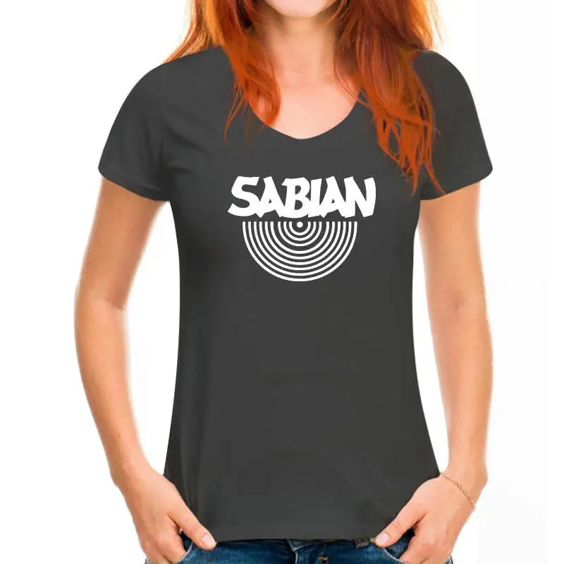 Sabian Percussion Drums Cymbal Logo Black T Shirt Mens Tshirt S To 3Xl 011941