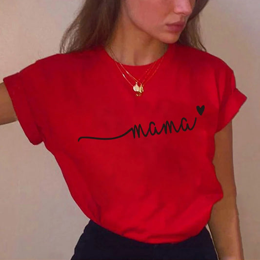 Kawaii women t-shirts summer short sleeve Female Harajuku mama love t shirt