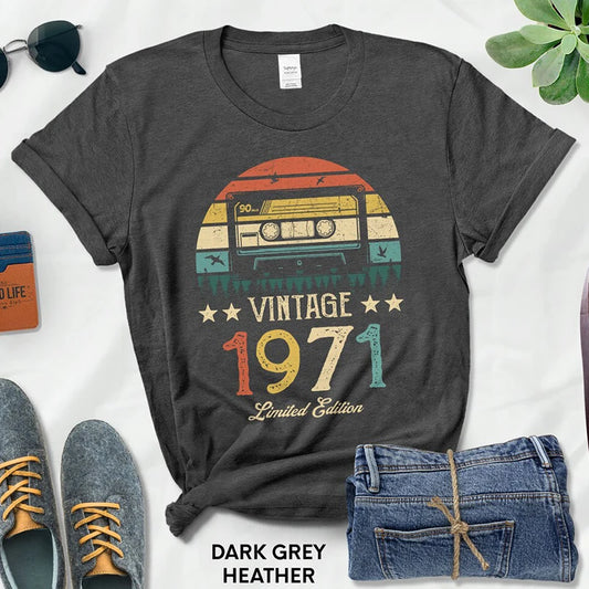 Vintage 1971 Limited Edition Retro Cassette Women T Shirt